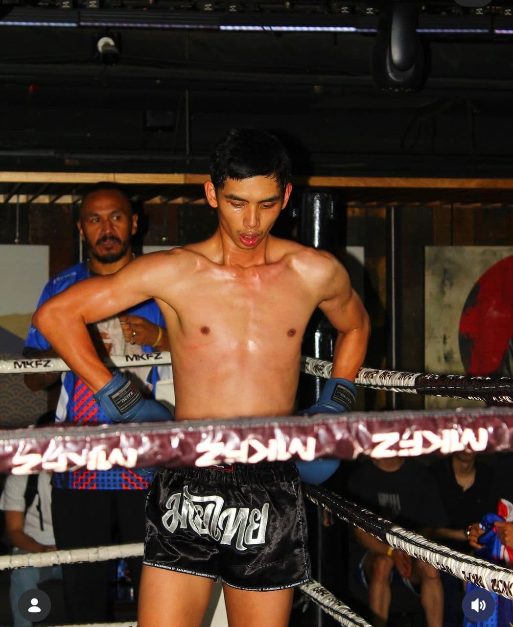 KIB team member standing in a Muaythai ring